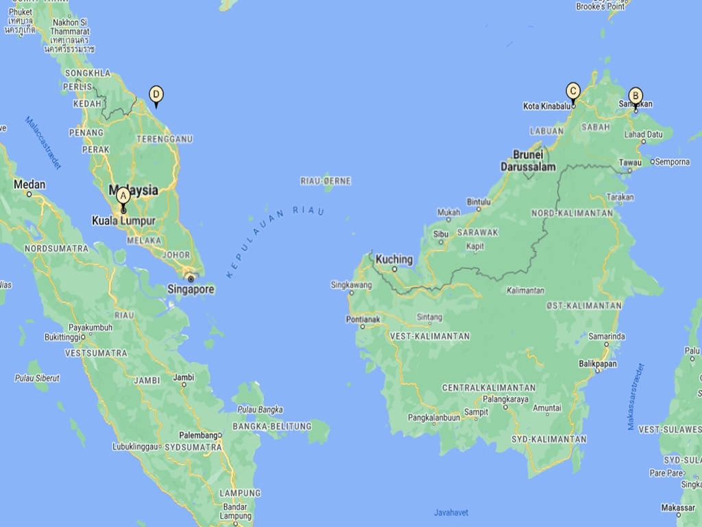 Kuala Lumpur, Orangutang Search, Kota Kinabalu & Perhentian Islands