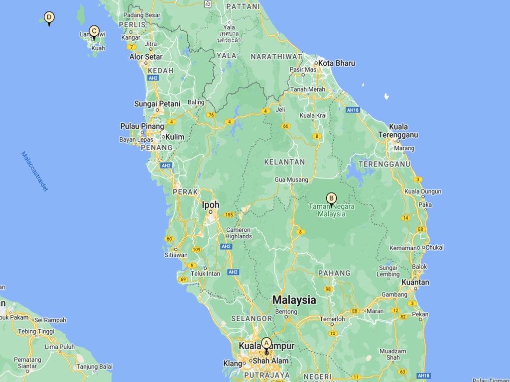 Kuala Lumpur, Taman Negara, Langkawi & Koh Lipe